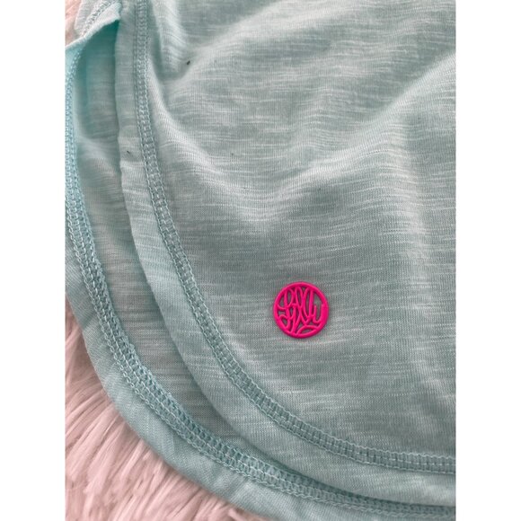 LILLY PULITIZER Luxletic Aqua Sleeveless Racerback Tank Top With Keyhole Design - Picture 6 of 8